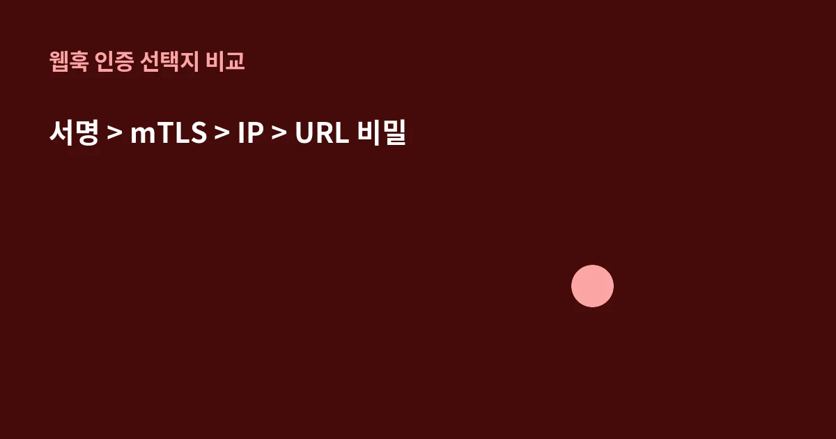URL 비밀 토큰 웹훅의 로그 노출을 줄이는 운영 설계 대표 이미지